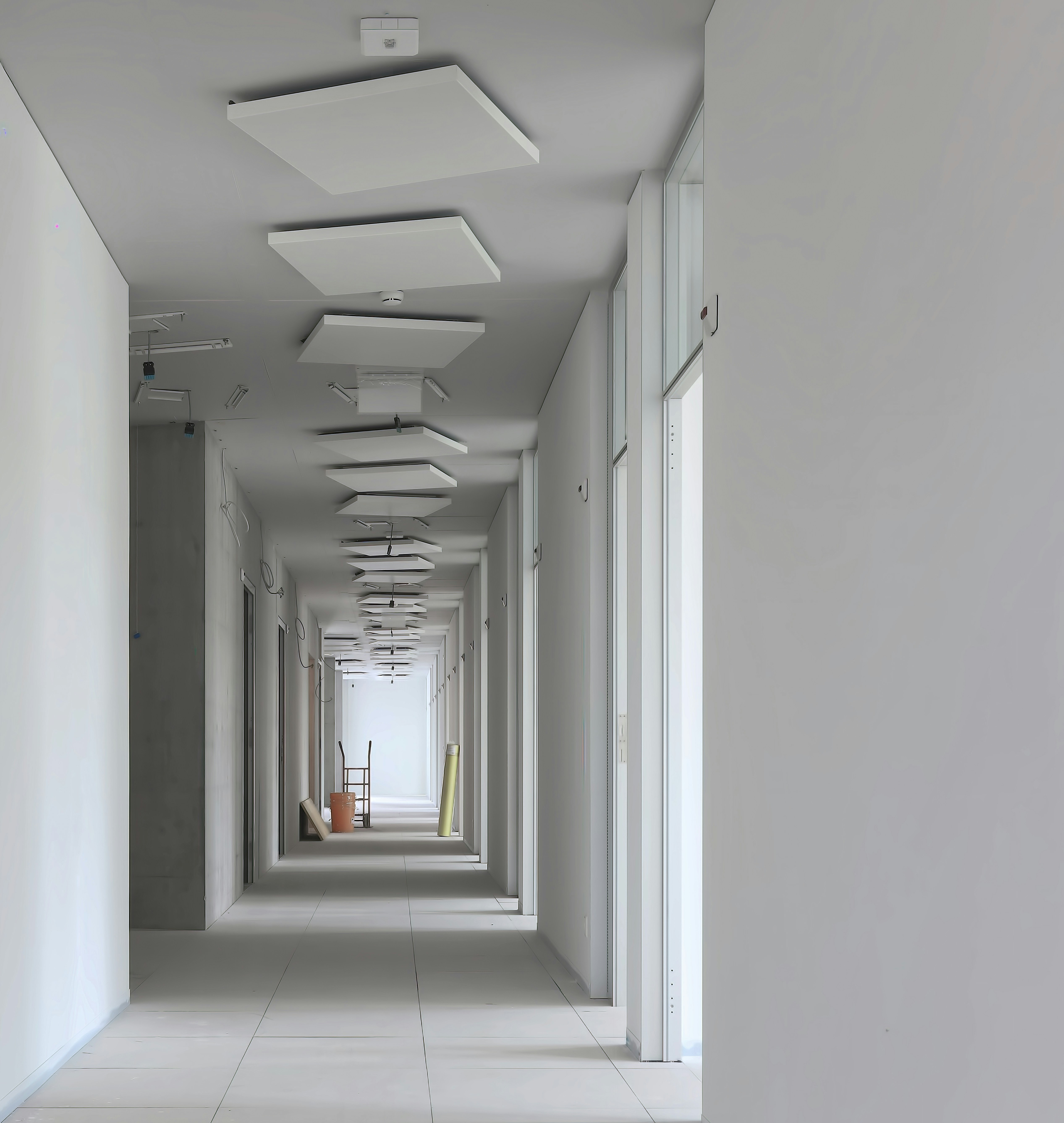 Finished drywall corridor